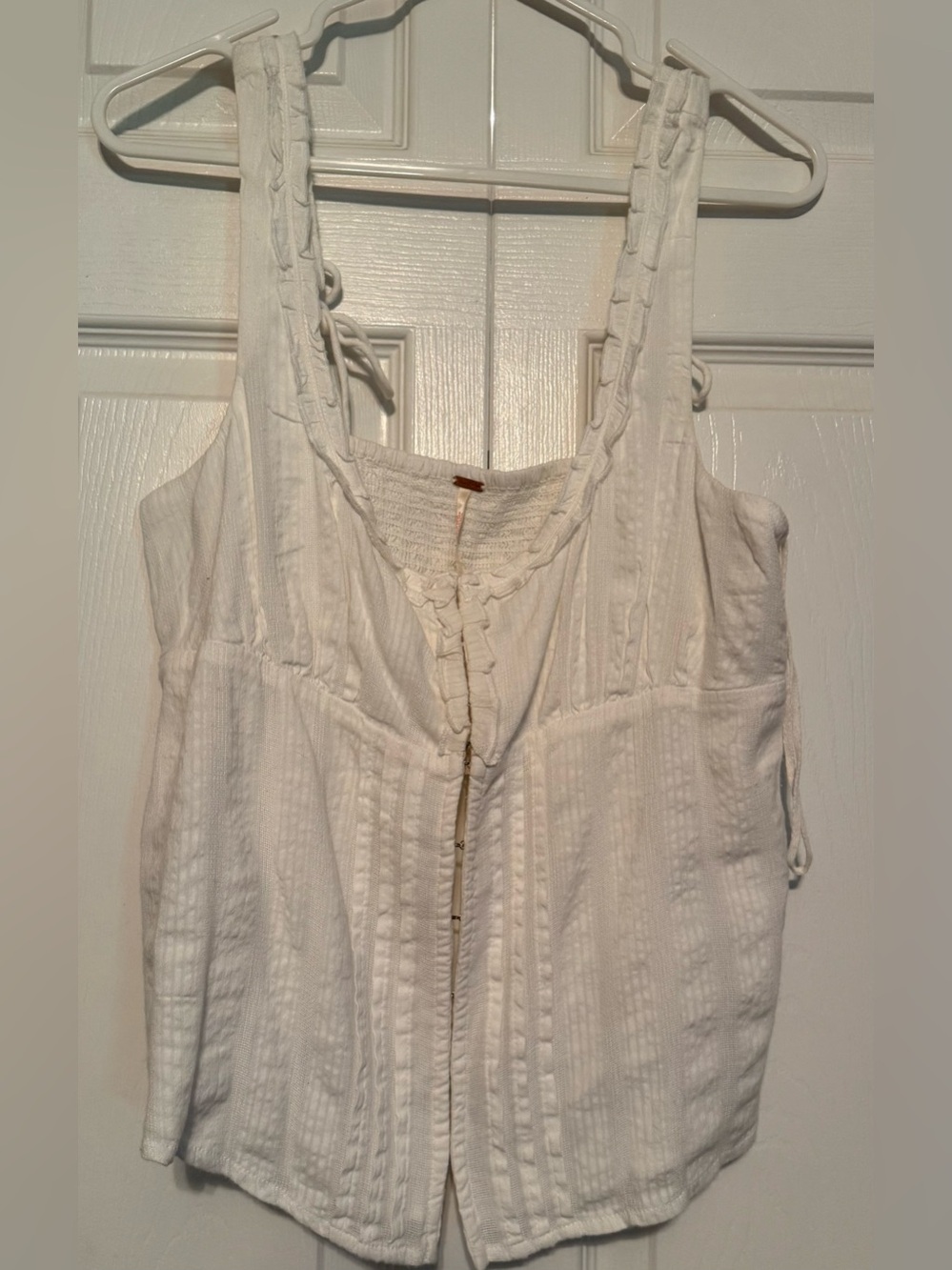 Free People White Women's Sleeveless Peasant Top skort set. Sz M NWT